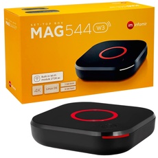 MAG 544w3 Original Infomir & hb-digital 4K Set Top Box Multimedia Player Internet TV Receiver UHD 60FPS 2160p@60 FPS HDMI 2.1 4K- und HEVC-Unterstützung USB3.0 4X ARM Cortex-A35 + HDMI Kabel