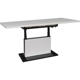 Mäusbacher Lift Couchtisch Weiß Metallgestell 120-160 x 56-75 cm