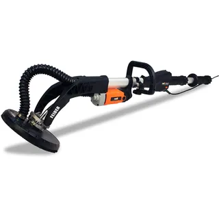 Feider FPG710–SH 710W Giraffenschleifer - Trockenbauschleifer Elektro - 6 Stufen, 1000–2100 Tr/min, Teleskopgriff 110–180cm, Saugschlauch 1m, Transporttasche - 6 Schleifscheiben, Black/Orange