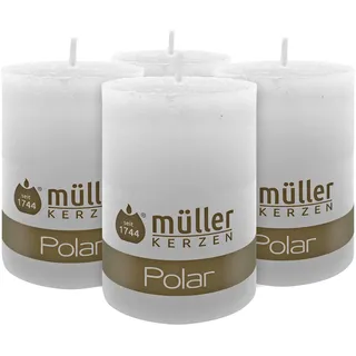 müller kerzenfabrik gmbh Polar Stumpenkerzen 100 x 68 mm 4 St. weiß