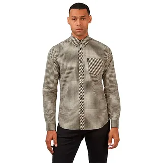 Ben Sherman Signature Gingham Langarmhemd - Black - S