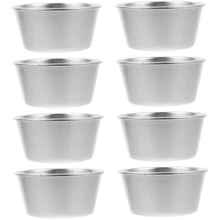 PRETYZOOM 8 Stück Backförmchen aus Kohlenstoffstahl Antihaft Törtchenformen mit Gleichmäßiger Wärmeverteilung Runde Kleiner Backformen für Home Baking und Nachmittags Snacks