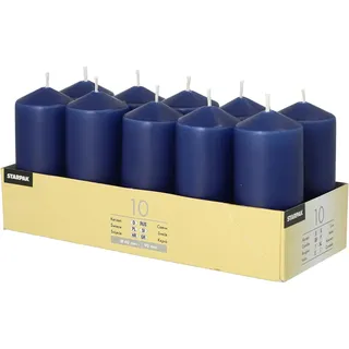 Papstar Stumpenkerzen 90 mm 10 St. dunkelblau