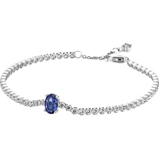 Bild Armband Timeless "funkelnder Stein" silber, blauer Kristall, Zirkonia 590039C01 20 cm