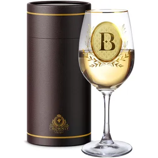 CROWNLY CRYSTAL® Personalisierte Geschenke Frauen Weingläser Mit Gravur Mutter Schwester Weihnachtsgeschenke Kollegen Geburtstag Frau Lehrer (B)