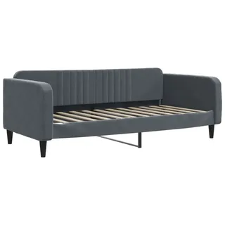 vidaXL Tagesbett Dunkelgrau 100x200 cm Samt - Grau
