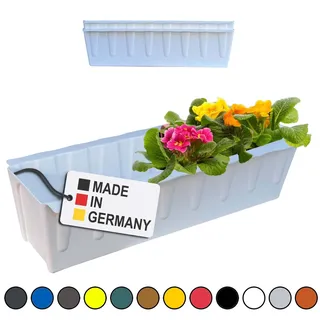 Blumenkasten für Europaletten 2er-Set Weiß Pflanzkasten Balkonkasten