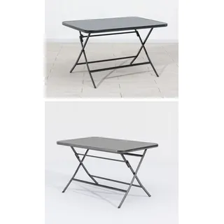 Gardissimo Garda Klapptisch 120 x 80 x 72 cm Silber