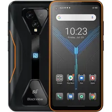 Blackview BL5000 (128 GB, Orange, Black, 6.36", Dual SIM, 12 Mpx, 5G), Smartphone, Orange, Schwarz