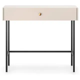 Selsey Schminktisch Divenos Greige 93 cm , Taupe , Metall , 1 Schubladen , Rechteckig , 93.2x79x39 cm , Wohnzimmer, Wohnzimmertische, Konsolentische