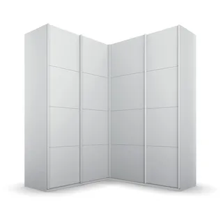Rauch Quadra grau (seidengrau), B:181cm H:229cm T:187cm, Holzwerkstoff, Schränke, Schwebetürenschrank, Eckschrank inkl. Türendämpfer