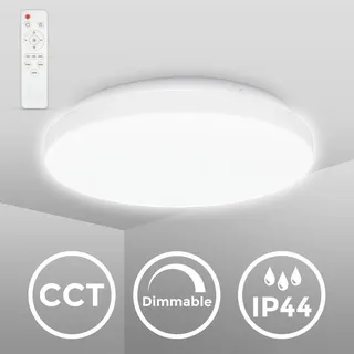 B.K.Licht CCT-LED Bad-Deckenleuchte,weiß,IP44, LED/12W