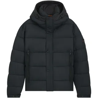 Boss Orange Herren Steppjacke schwarz unifarben, schwarz, Herbst/Winter 2025/2026