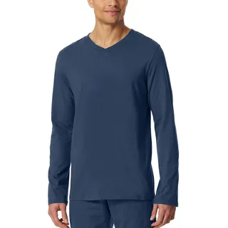 Schiesser Herren Schlafshirt Kurzarm V-Ausschnitt Bio-Baumwolle - Mix + Relax