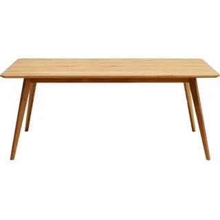 Kare Design Tisch Memo, Braun, 4-6 Personen, FSC zertifiziert, Massivholz, 300kg max. belastbarkeit, Skandi-Design, Hochwertig, Zeitlos, Holztisch, Esszimmertisch, Eichenholz, 75x180x90 cm (HxBxT)
