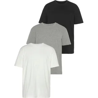 T-Shirt MAN'S WORLD "neue Farben", Herren, Gr. 40/42 (XS), weiß (weiß, grau, meliert, schwarz), Single Jersey, Obermaterial: 100% Baumwolle. Obermaterial Melange: 90% Baumwolle, 10% Viskose. Obermaterial weiß: 100% Baumwolle, meliert, unifarben, Basic, normal, Rundhals, normaler Saum, Shirts T-Shirt, Kurzarm, unifarben, Rundhals, aus Baumwolle