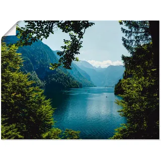 Artland Wandbild »Malerwinkel Königssee- Alpen« Berge 1 Stk. tlg. als Leinwandbild, Poster, Wandaufkleber in verschied. Größen, blau