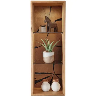 woodroom Wandregal 34 x 20 x 94 cm Braun