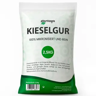 PLANTAWA Kieselgur 2,5kg | 100% Natürlich und Nachhaltig | Diatomaceous Earth | Fein Gemahlenes Kieselgur Pulver Ohne Chemische Behandlungen | Vielseitig Einsetzbar