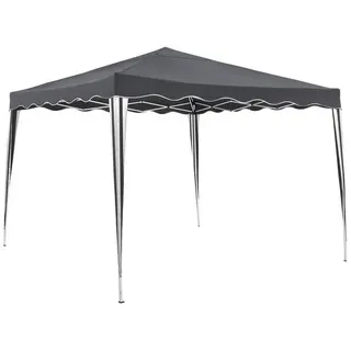 Gardenson Pavillon , Metall, Kunststoff , quadratisch , 295x260x295 cm , wetterfest, UV-beständig, regenabweisend, faltbar , Sonnenschutz, Pavillons