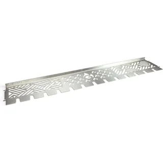 Edelstahl Multistation | Warmhalterost für Napoleon Rogue 625 | Hähnchenkeulen Halterung | 3mm stark - Silber