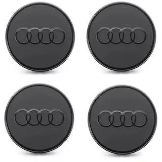 Audi 85H071006A Radzierkappen (4 Stück) Nabenkappen Radnabenkappen Nabendeckel Radkappe Felgendeckel, schwarz *** Abmessungen VOR dem Kauf prüfen! ***