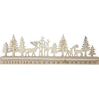 Creativ Company Holz-Adventskalender Weihnachten Basteln 40x3,6x12 cm