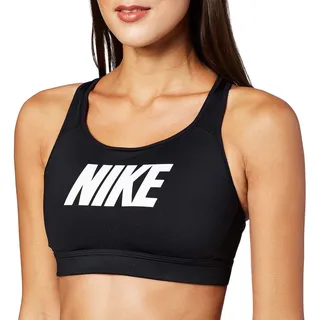 Nike Damen Sports Impact Strappy Bra GRX, Black/Black/(White), S, BV3920