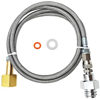 rovrai Adapter-Hochdruckschlauch 150cm für grössere CO2 Flaschen geeignet für Wassersprudler Grohe Blue Home CO2 Schlauch umfüllen