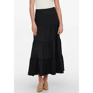 ONLY Maxirock »ONLMAY MAXI SKIRT«, mit Volant, schwarz