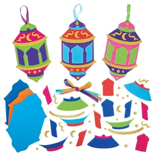 Baker Ross FN361 Ramadan Lantern Mix and Match Kits - 6er-Pack, Ramadan Bastelpackung für Kinder