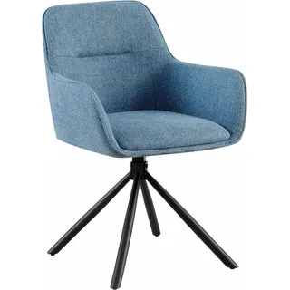 Drehbare Esszimmer-Sonnenliege aus Stoff – Komfortables Design – 180°-Drehfunktion | Farbe: blau