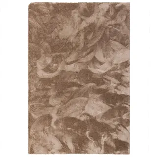 Snapstyle Hochflor Shaggy Teppich 80 x 200 cm Braun
