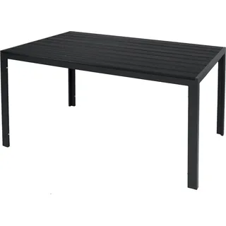 Gartentisch Beistelltisch Esstisch Balkontisch Non-Wood Aluminium - Grau, Schwarz