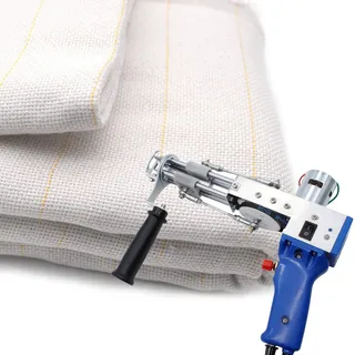 PEALOV Tufting Tuch,1 * 5 M Leinen Handarbeitsstoff MöNchstuch,IndustriequalitäT PrimäRes Tufting Tuch TräGergewebe FüR Die Verwendung Von Teppich Tufting Pistolen,Tufting Gewebe FüR 5 Mm Punch Nadel