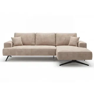 GRAINGOLD Eckcouch Polyester 3-Sitzer Beige