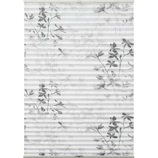 GARDINIA Plissee Bella 80 x 130 cm Blätter/weiß