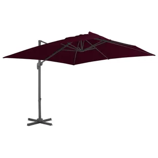 Schwebender Sonnenschirm - Hängender Sonnenschirm - Schwebender Sonnenschirm - Balkonsonnenschirm - Aluminiumrahmen - 360 Grad schwenkbar