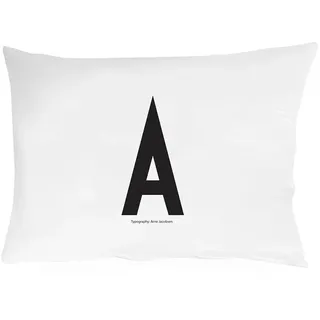 Design Letters Buchstaben Kissenbezug (A-Z) | Baumwolle Kissenbezug 70x50 | Kissenbezug Weiß | Ideal für dekokissen, Outdoor Kissen, Couchkissen & Sofa Kissen