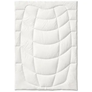 Kauffmann Bambus Steppdecke 200x200 cm leicht - Weiß , Maße B: 200 H: 5