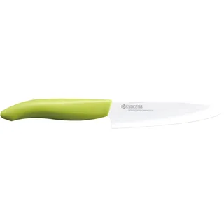 Kyocera GEN GREEN Keramik Universalmesser | Klinge 13 cm | ergonomisch geformter Griff | extrem scharfes Küchenmesser | Kochmesser Profi Messer | Messer Küche scharf