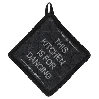 Kela Topflappen GIANNA "This kitchen is for dancing" Baumwolle 20 x 20 cm