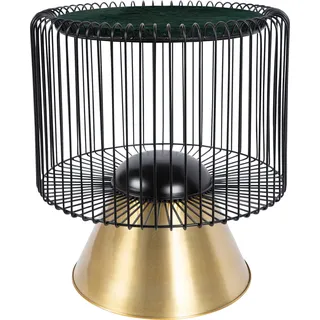 Kayoom "Malibu 125, Runde Platte aus original Marmor, pflegeleicht", 1 Stk. tlg. ø-Marmorplatte: ca. 40 cm, angesagtes Metalldesign, pflegeleicht, grün, schwarz, gold, grün),