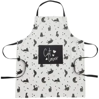 home&you Schürze Kitki , Schwarz , Textil , 70x85 cm , Heimtextilien, Geschirrtücher & Schürzen, Kochschürzen