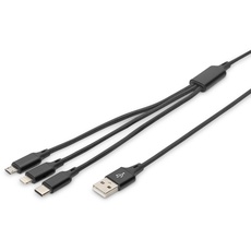 Bild 3-in-1 Ladekabel USB A - Lightning + Micro USB + USB-C