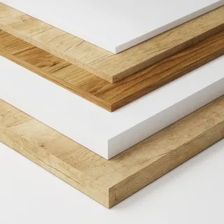 Baikal Arbeitsplatte aus Holz für Badezimmer, Melamin, 16 mm, Tischplatte, Verschiedene Ausführungen und Maße, kombinierbar mit jedem modularen Möbelstück der Marke