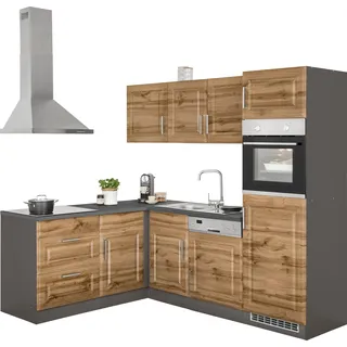 KOCHSTATION Winkelküche »KS-Stockholm« mit E-Geräten,230 x 170 cm, wahlweise mit Induktionskochfeld