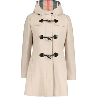 Wolljacke GIL BRET "Dufflecoat mit Kapuze", Damen, Gr. 44, beige (savannah melange), Obermaterial: 70% Wolle WO. 20% Polyester PES. 10% Polyamid PA., Jacken Wolljacke