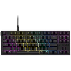 NZXT Function TKL 2022 Mechanische PC Gaming Tastatur - beleuchtet - lineare RGB Schalter - MX kompatible Schalter - Hot Swap - Aluminium Cover - Mechanical Gaming Keyboard | DE (QWERTZ) Schwarz