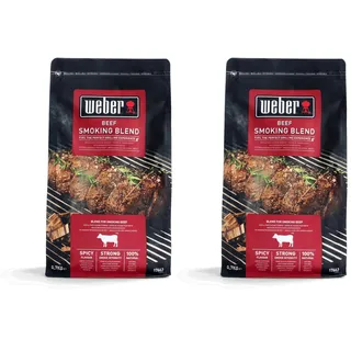 Weber Räucherchips (700g Packung) - für Rindfleisch, Räucherchips-Mischung von Laub-, Nuss- und Obstbäumen, EU-Produkt, nachhaltig gewonnen, FSC zertifiziertes Holz (FSC Mix) (17663) (Packung mit 2)